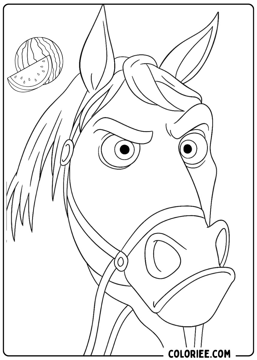 Coloriage portrait expressif