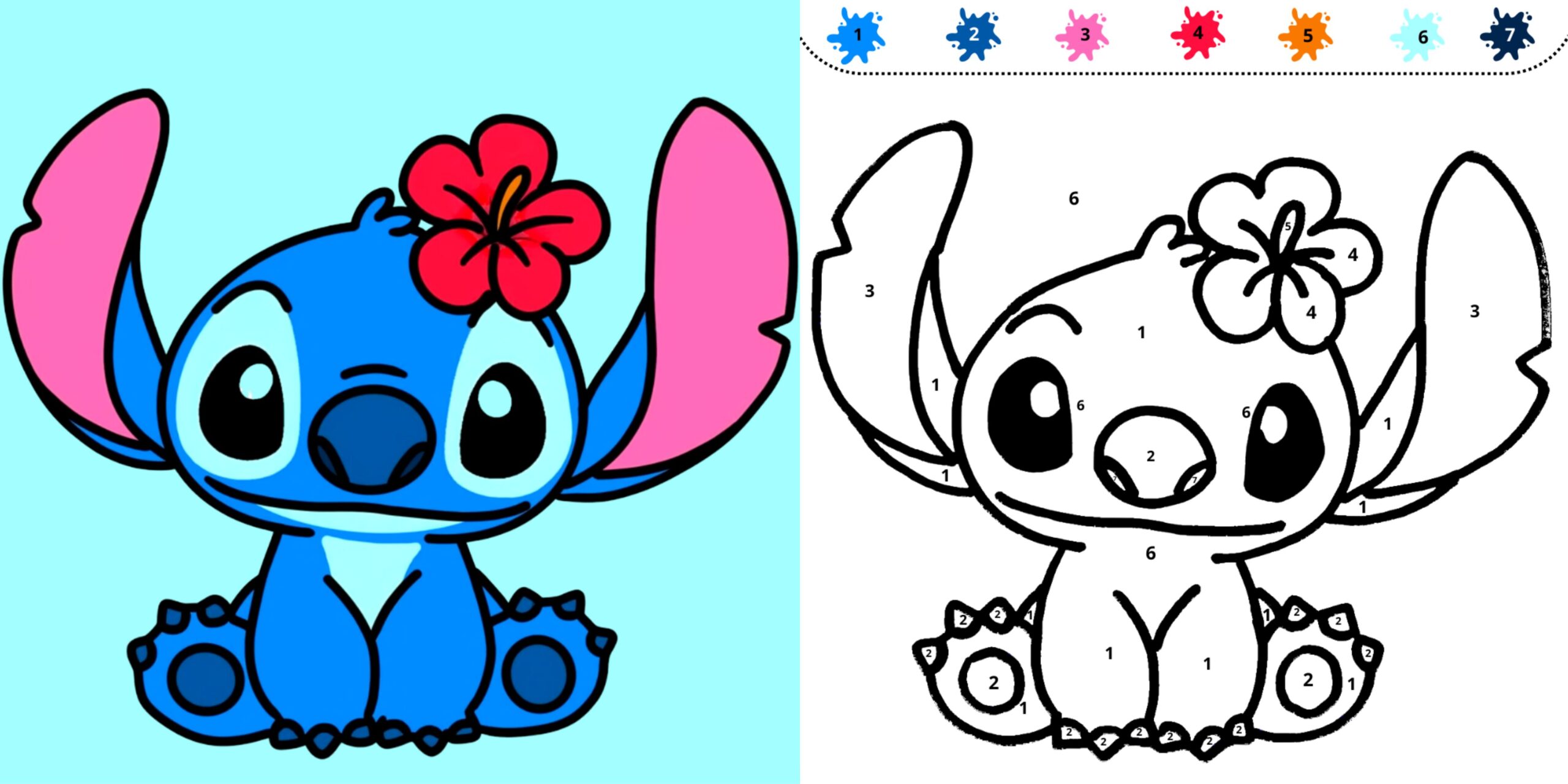 Stitch avec Fleur