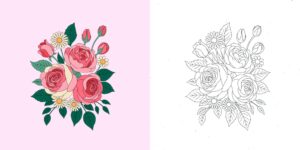 coloriage fleurs ft