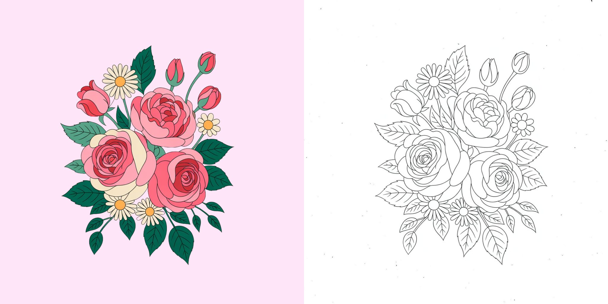 coloriage fleurs ft