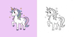 coloriage licorne ft