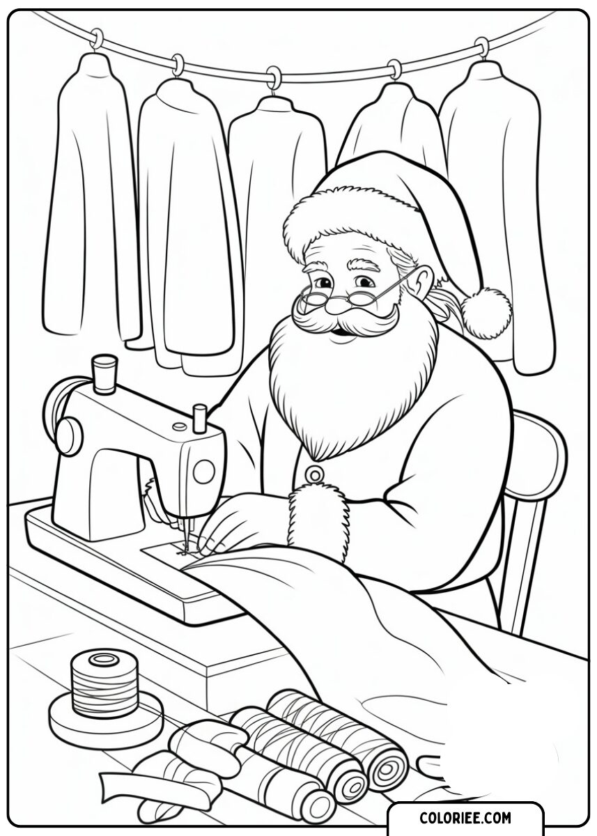 Papa Noël coud