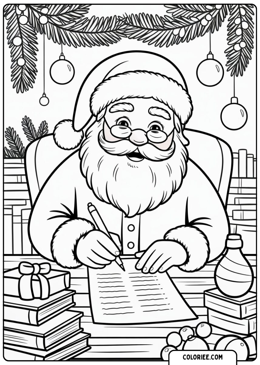Papa Noël écrit une lettre