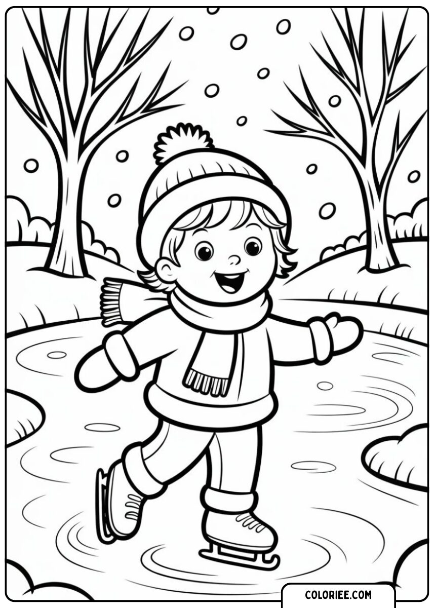 Petit patineur joyeux