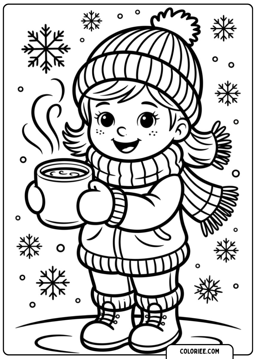 Petite fille en hiver