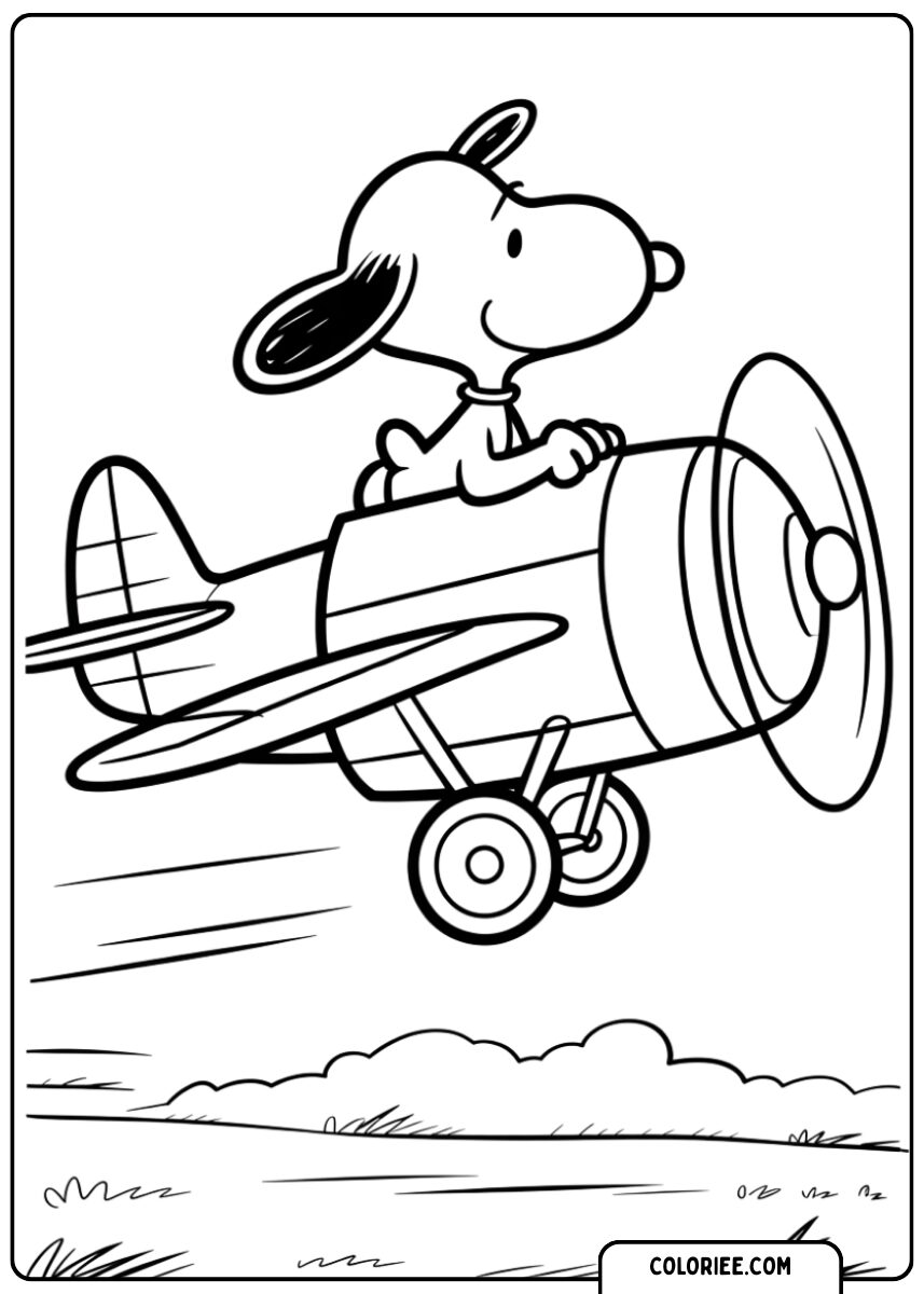 Snoopy pilote un avion