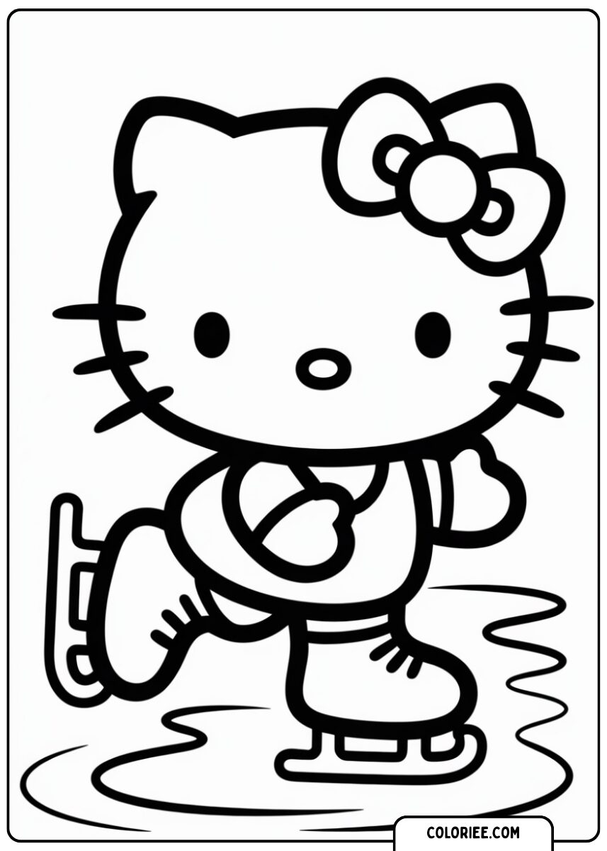 Hello Kitty fait du patin