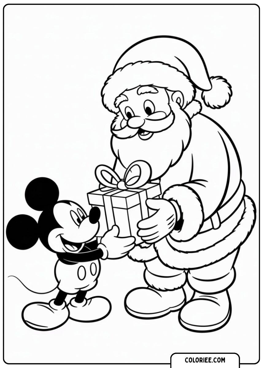 Père Noël et Mickey