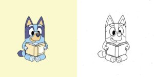 _Coloriage Bluey ft