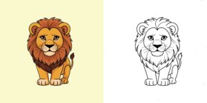 Coloriage Lion ft