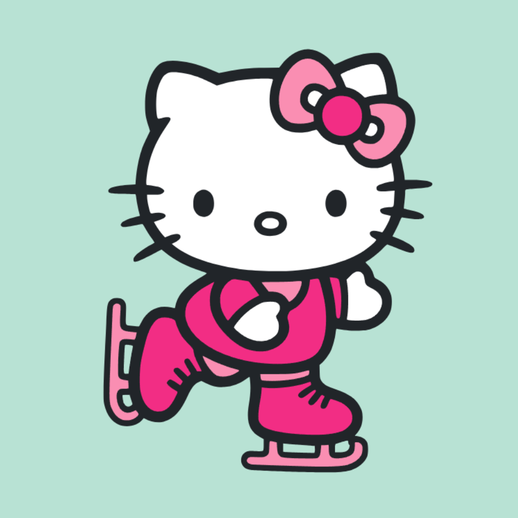 Page de coloriage d’hiver Hello Kitty