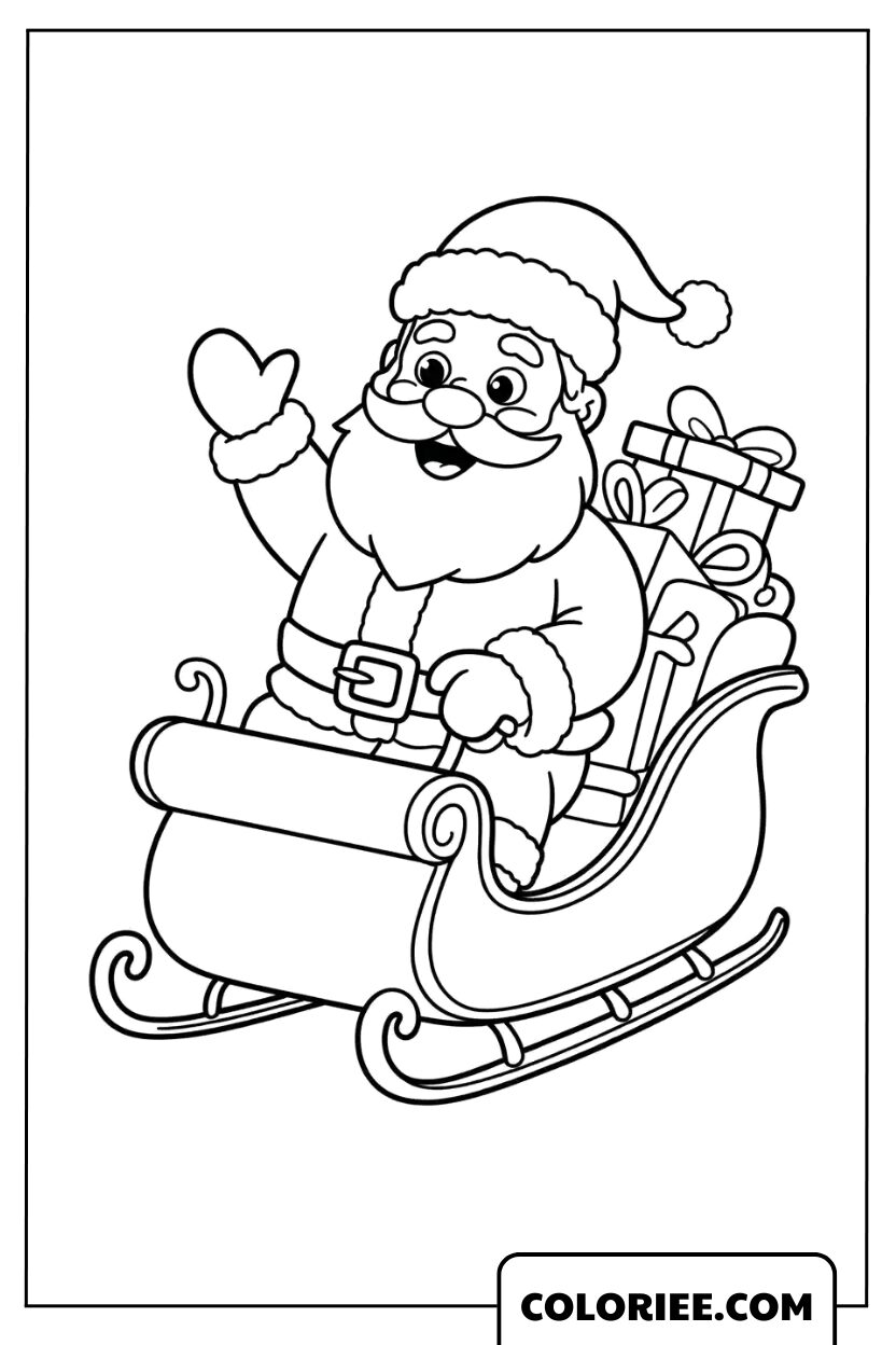 Père Noël sur son traîneau
