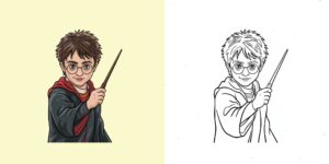 coloriage harry potter ft
