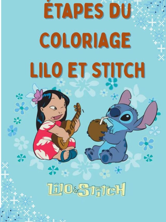 Étapes du Coloriage Lilo