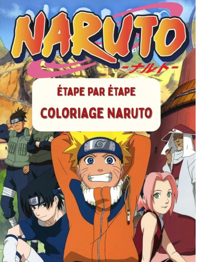 étape par étape coloriage naruto