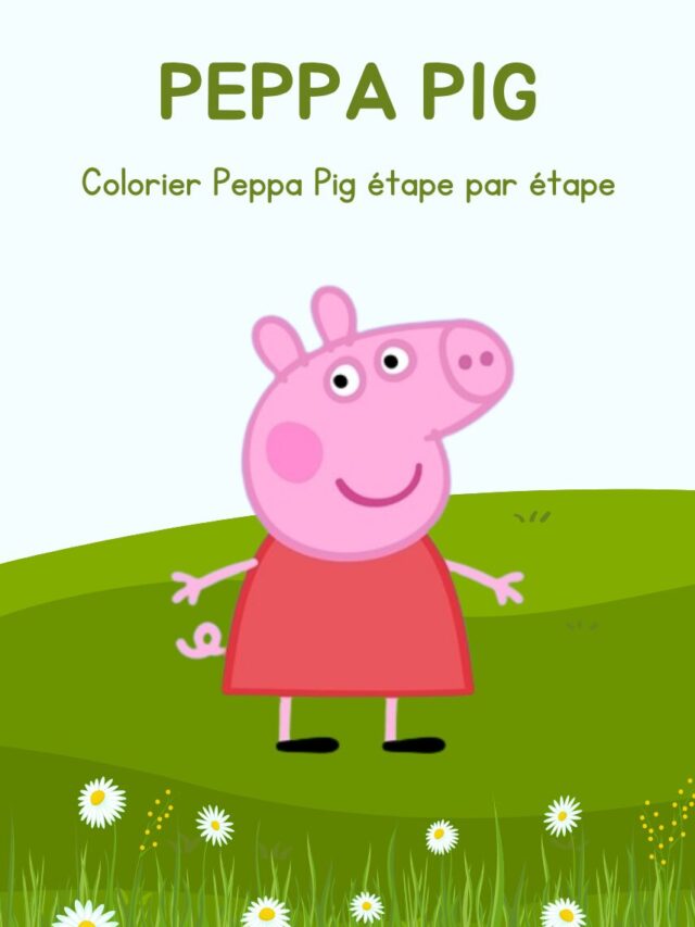 Colorier Peppa Pig étape par étape.