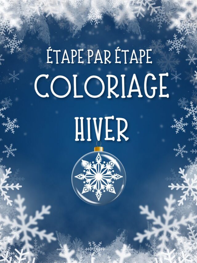 Coloriage Hiver étape par étape