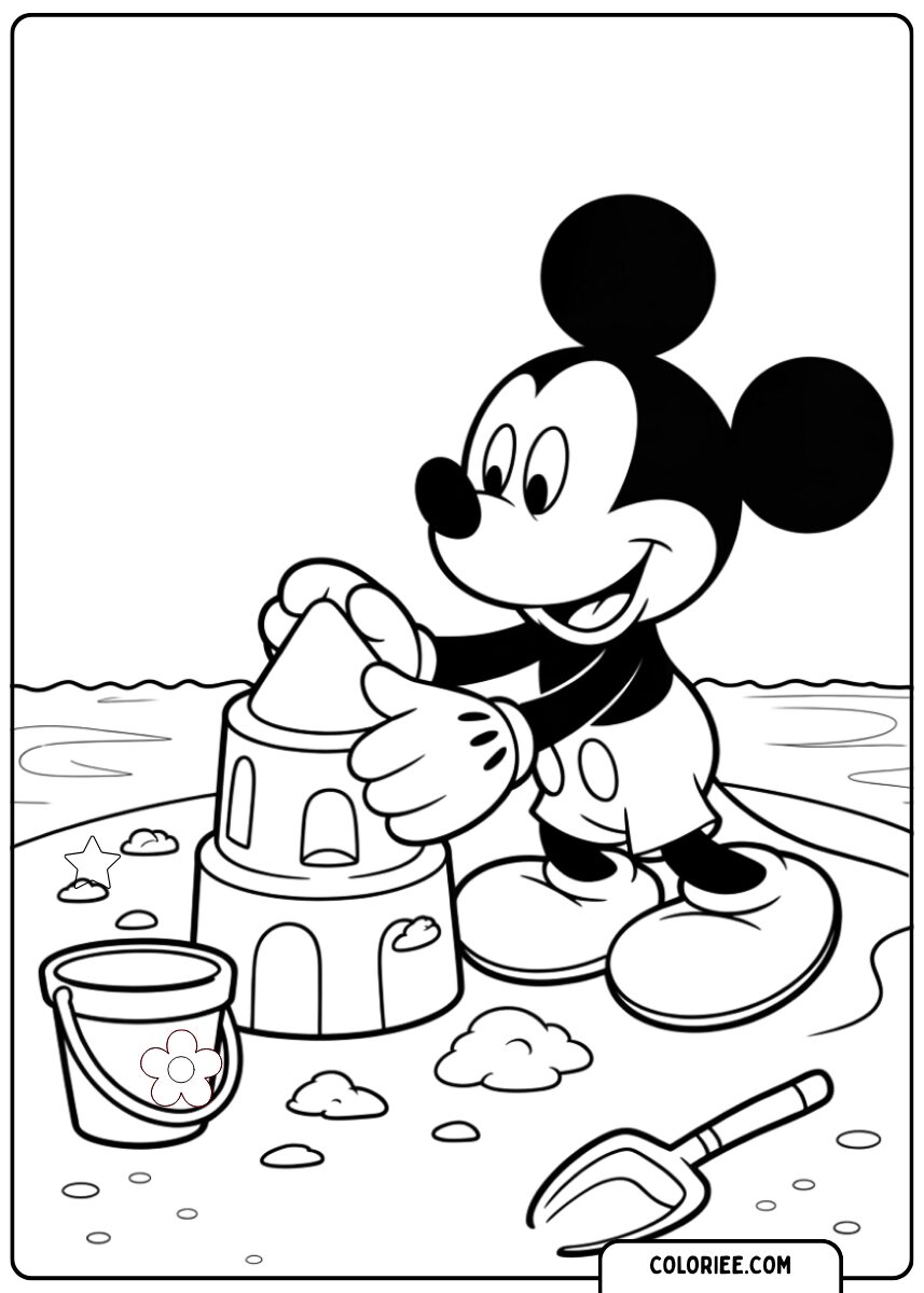 Mickey au bord de la mer