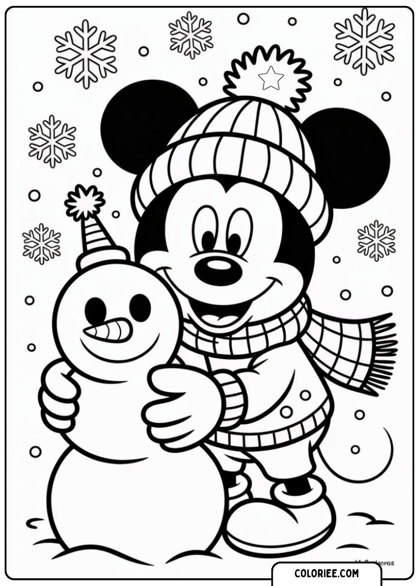 Mickey et le bonhomme de neige