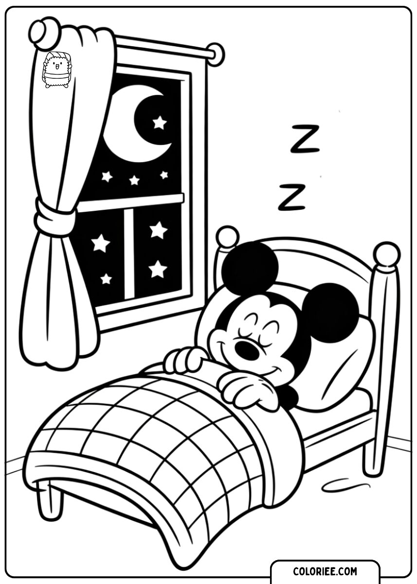 Mickey Mouse endormi