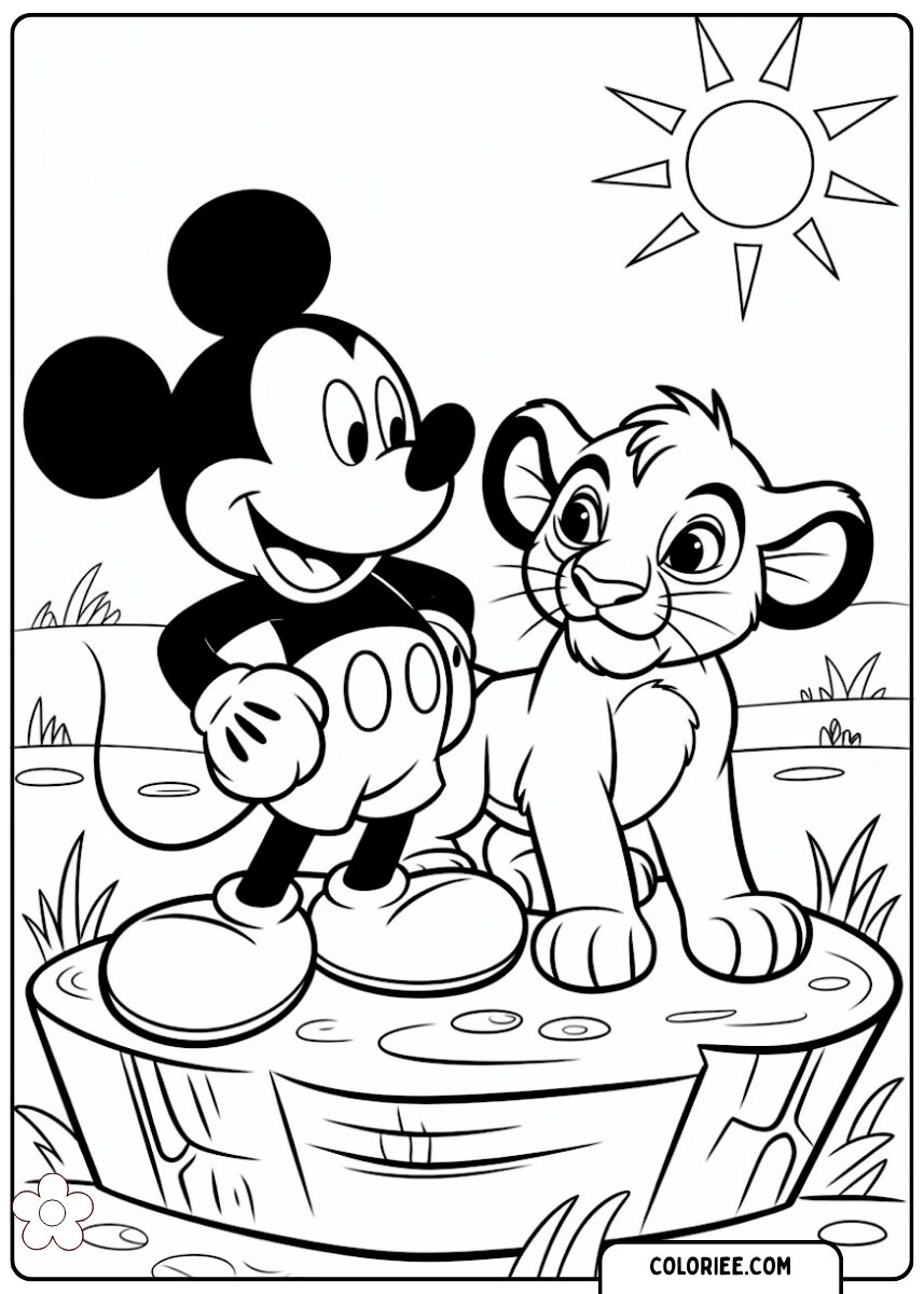 Mickey et Simba