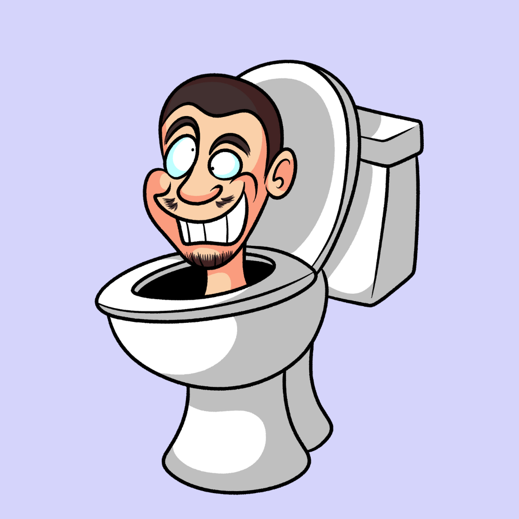 Funny Skibidi Toilet Coloring Page