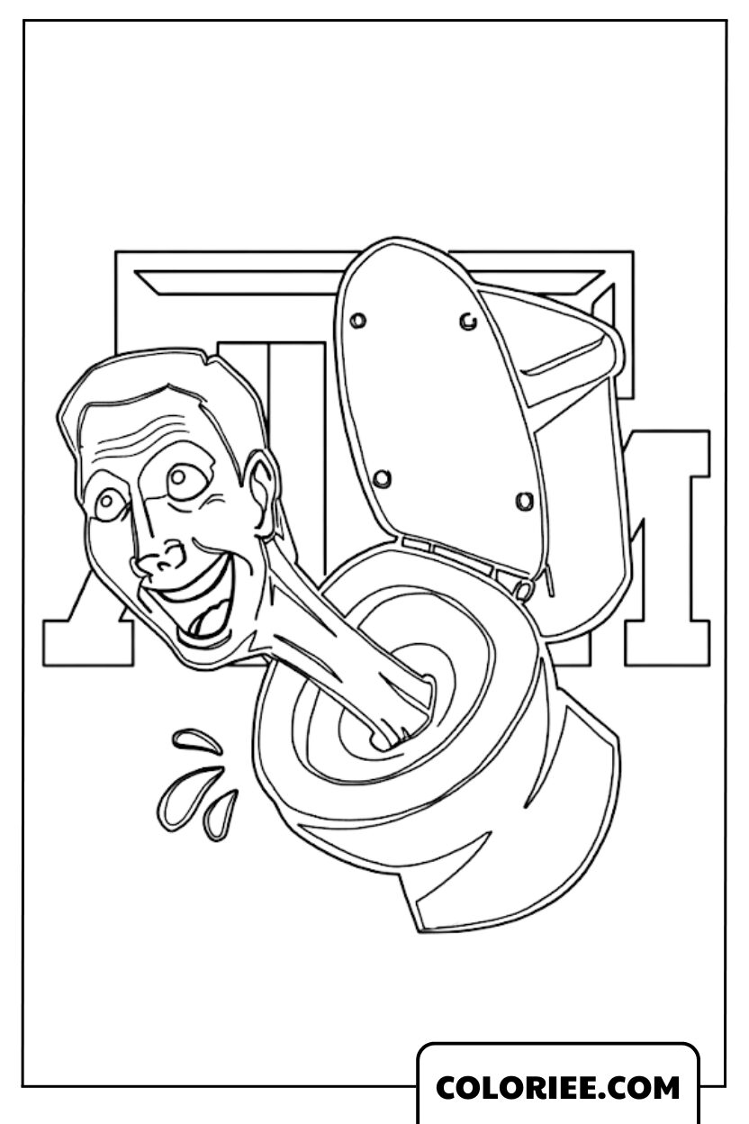 Skibidi Toilet – Personnage amusant sortant des toilettes