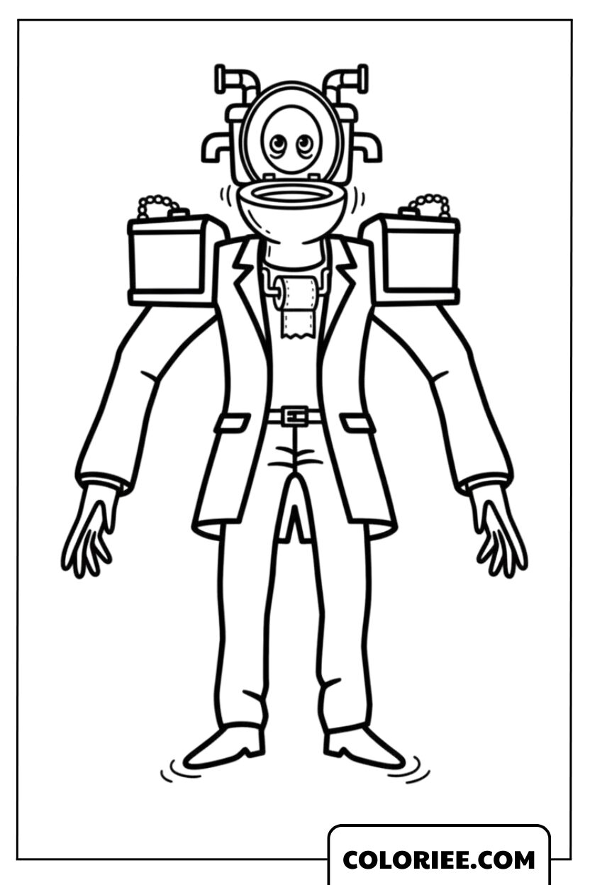 Toilet Head au style humoristique