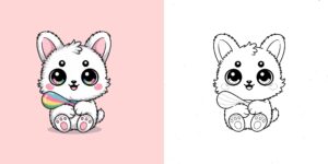 coloriage kawaii ft