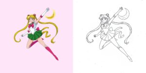 coloriage manga ft