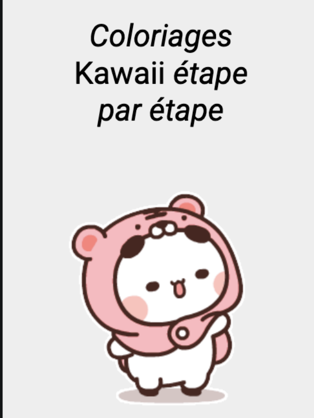 Coloriages Kawaii étape par étape