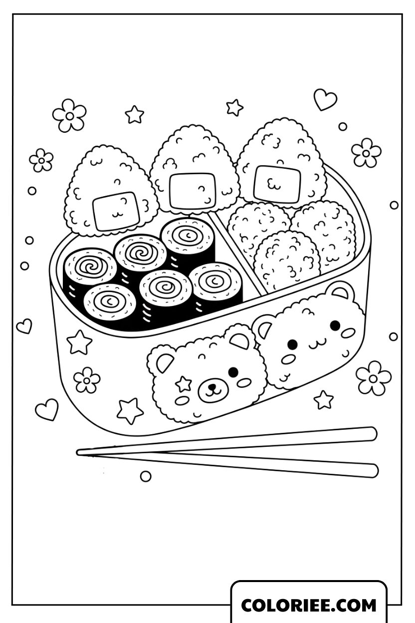 Bento Sushi Sourire Plein de Joie
