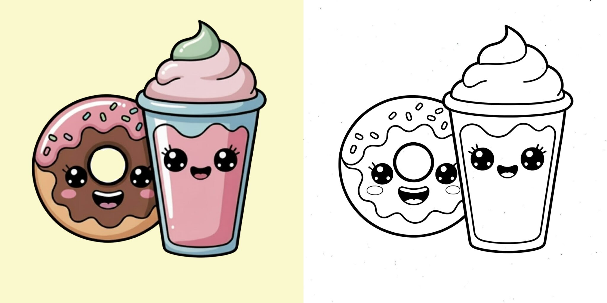 Coloriage Kawaii Nourriture ft