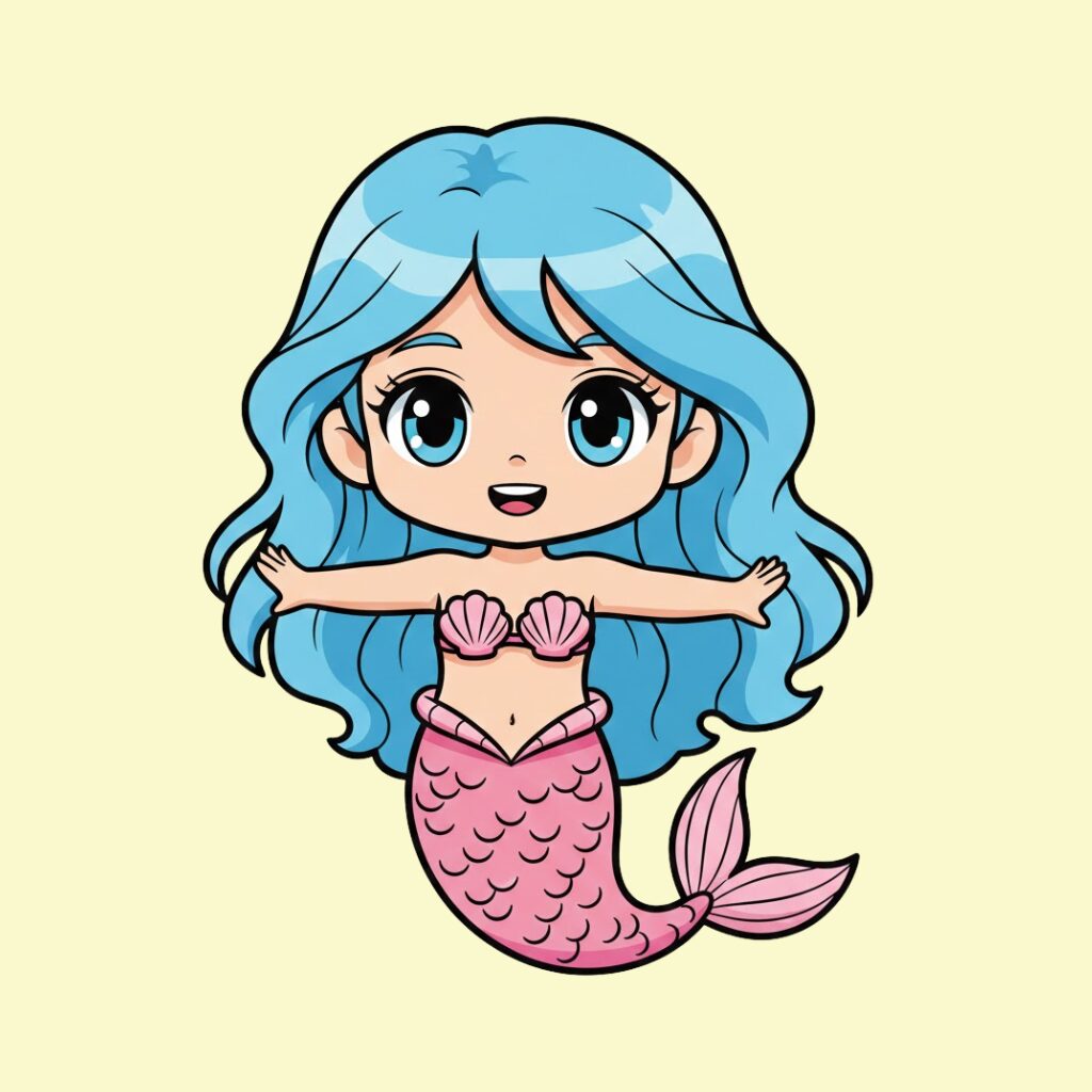 Coloriage sirène par numéros