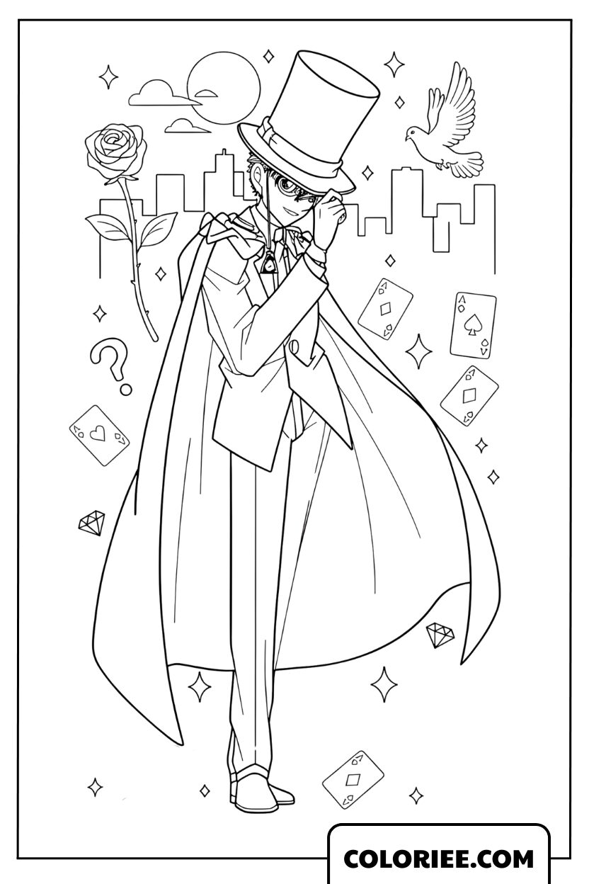 Dessin Kaito Kid Le voleur légendaire