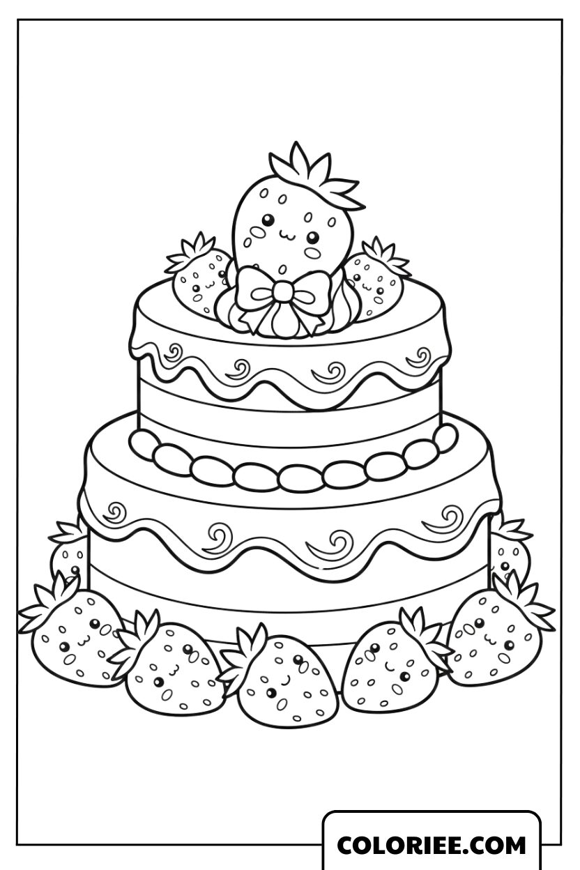 Gâteau aux Fraises à Étages Tout Doux