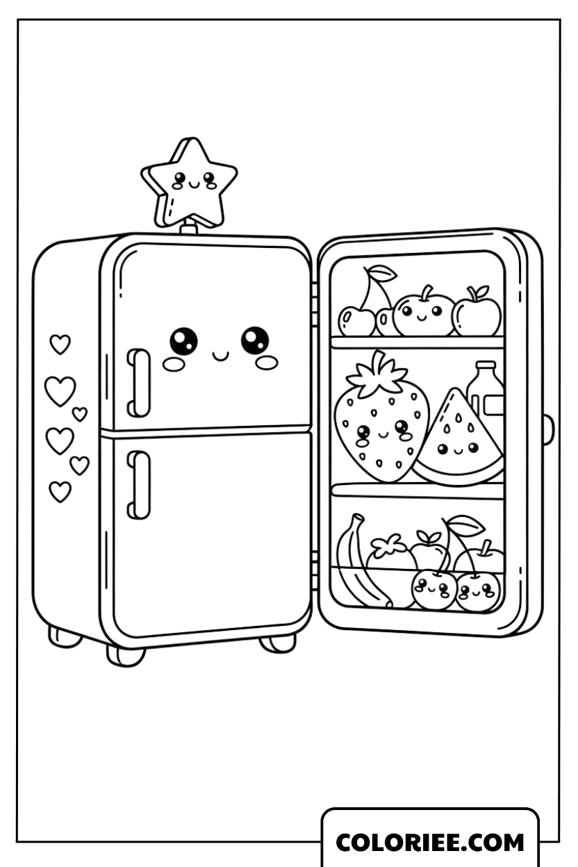Réfrigérateur Kawaii Plein de Surprises