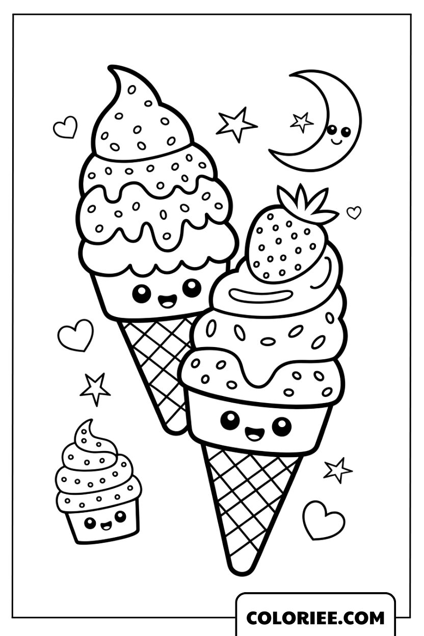Tour de Glaces Sucrées sous la Lune