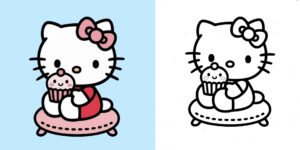 coloriage hello kitty ft