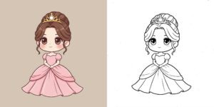 coloriage princesse ft