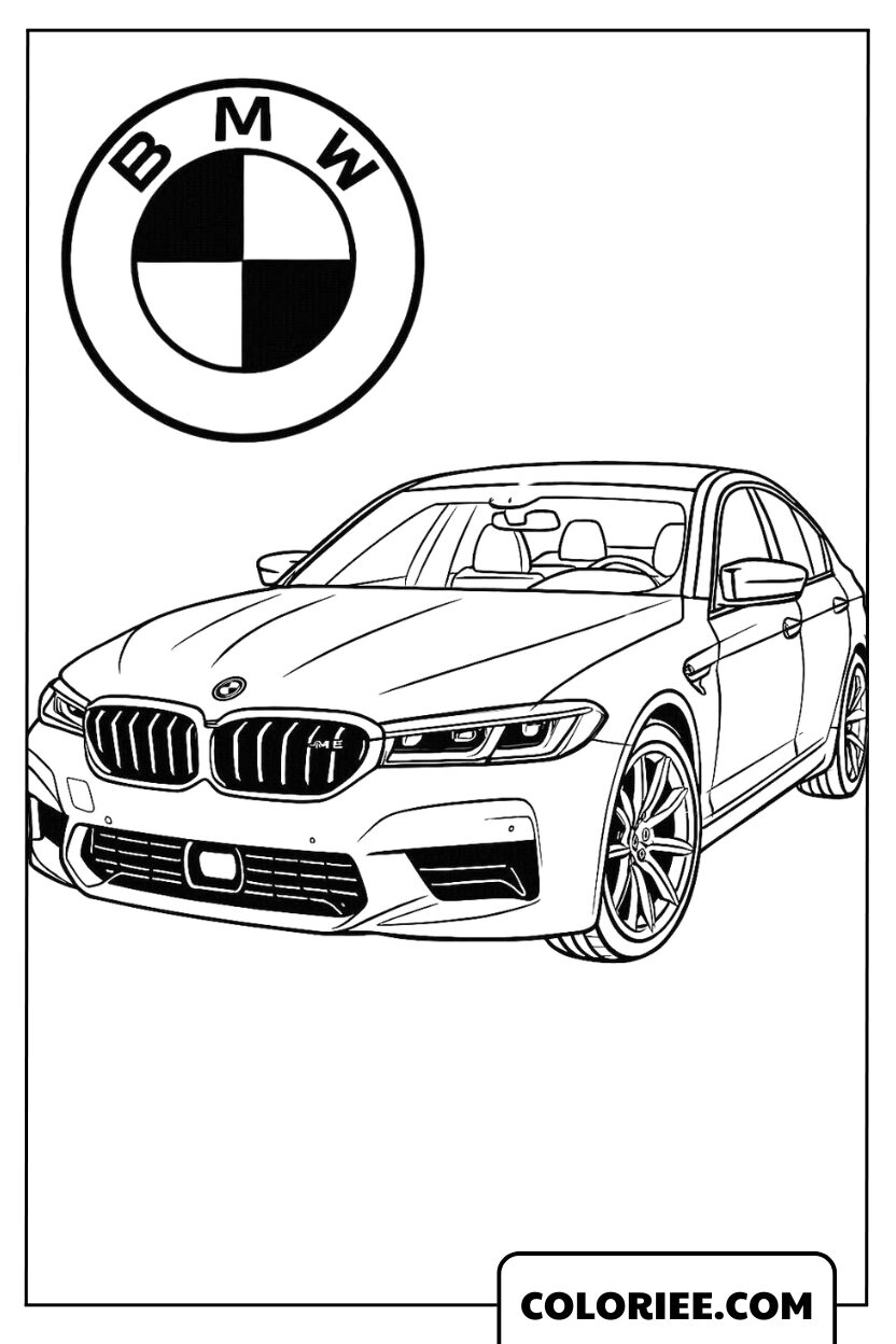 BMW élégante sous le logo emblématique