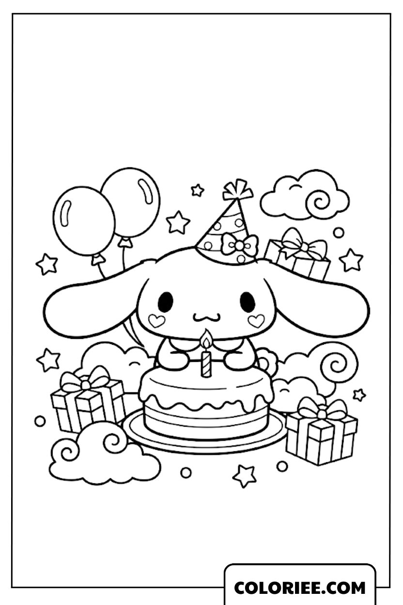 Cinnamoroll fête son anniversaire dans les nuages