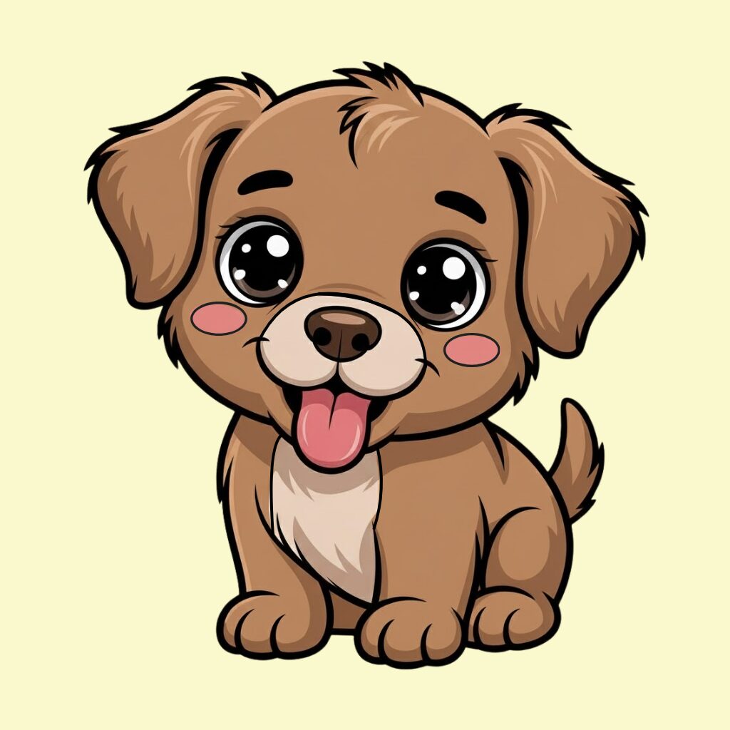 Coloriage Chiot adorable par numéros