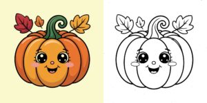 _Coloriage Citrouille ft