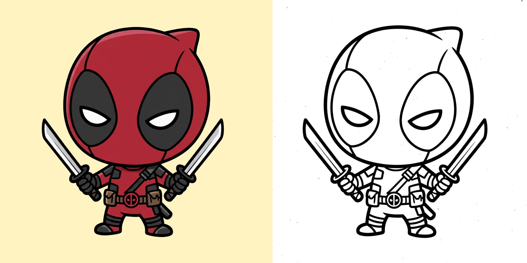 Coloriage Deadpool ft