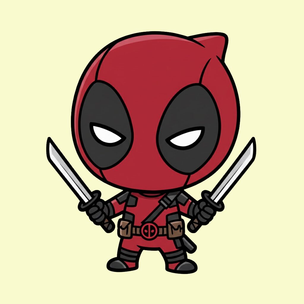 Coloriage Deadpool par numéros