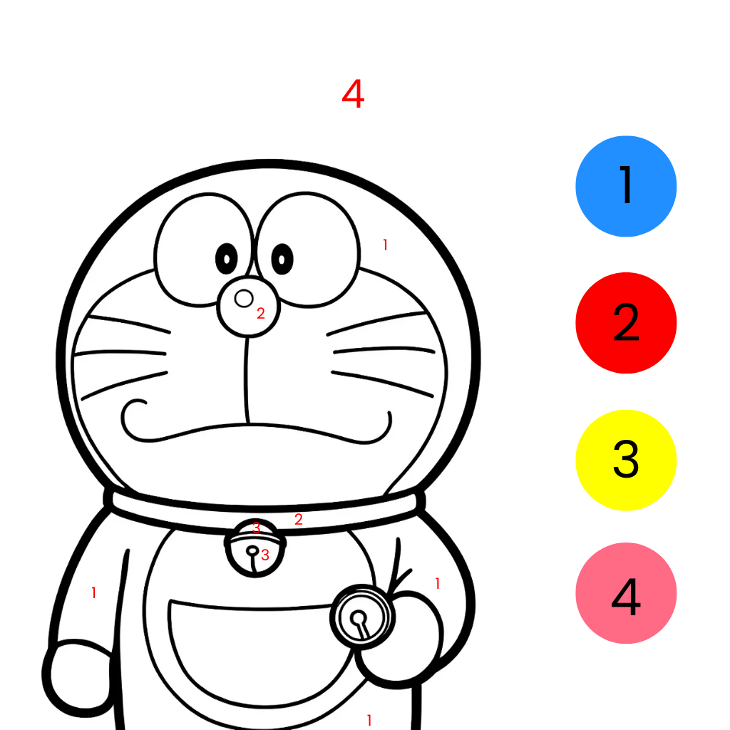 Coloriage Doraemon 2026 par numéros (2)