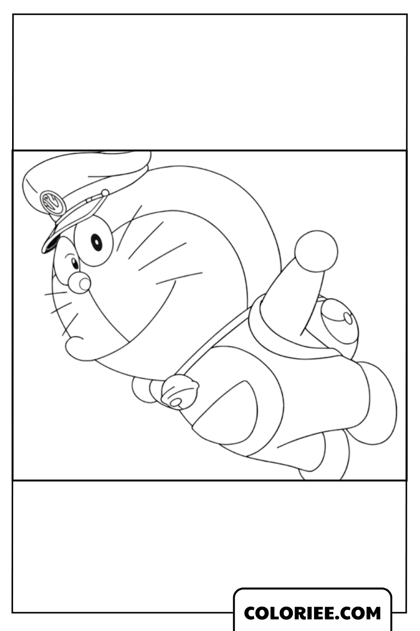 Coloriage Doraemon Pilote Volant