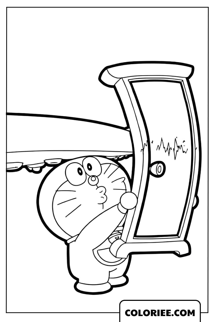 Coloriage Doraemon Porte Magique Ouverte