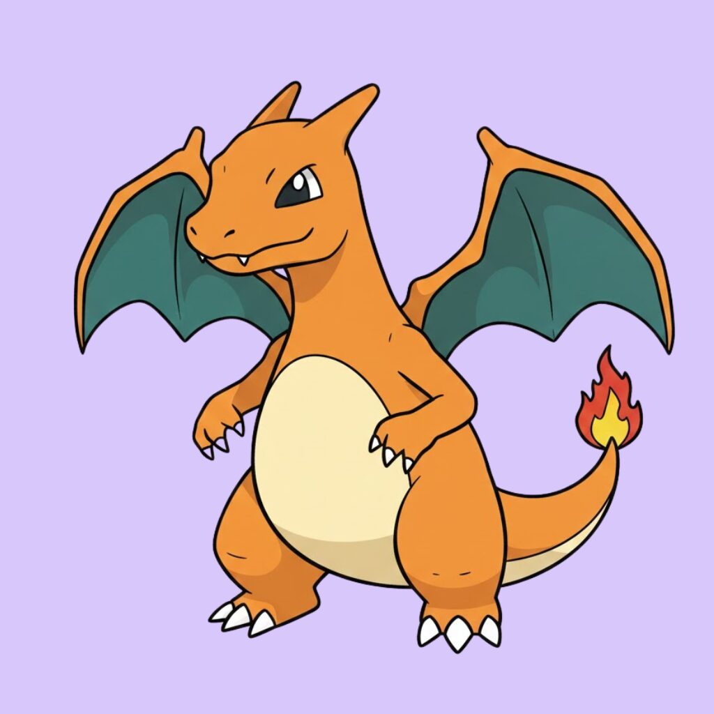 Coloriage Dracaufeu par numéros